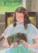 Mary Cassatt Young Girl Reading oil painting artist